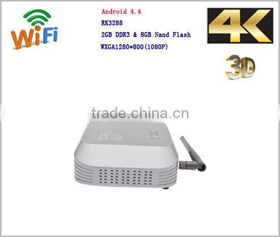 Hot Sell 1280*800 LED Lamp Support 1080P Smart Home theater 3D Projector