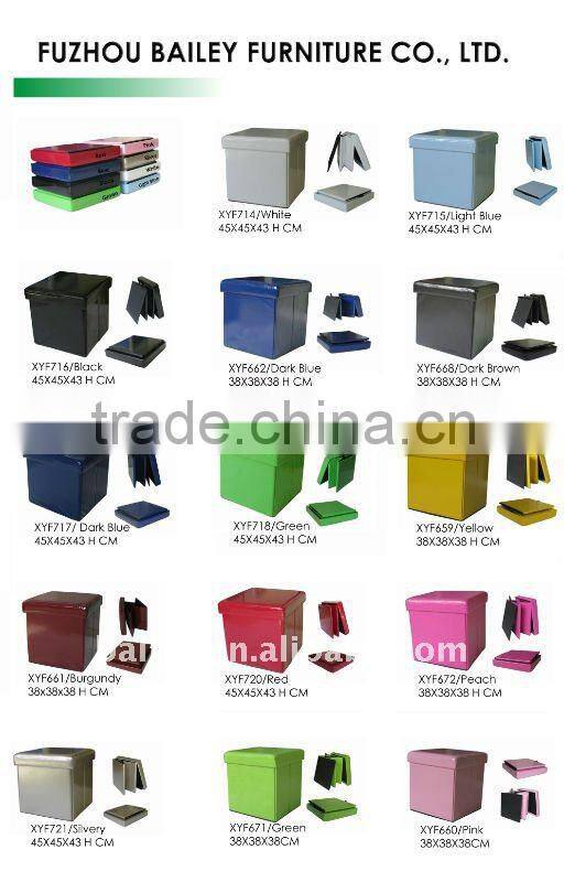 Fabric leopard round ottoman stool