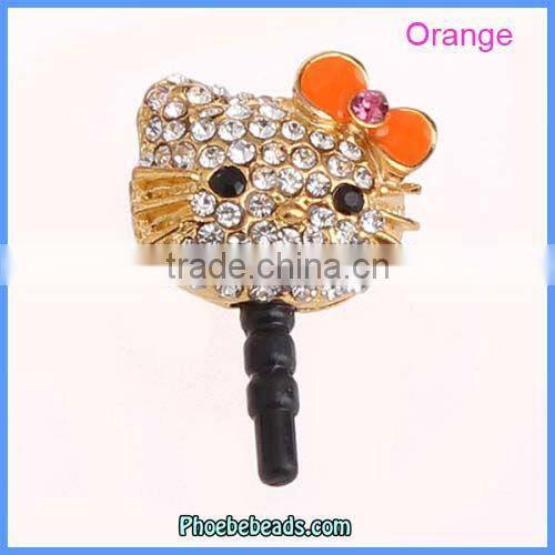 Wholesale 3.5mm Earphone Jack Dust Plug Cell Phone Headphone Dustproof Ear Cap Hello Kitty For Iphone Ipad MDP-M06D