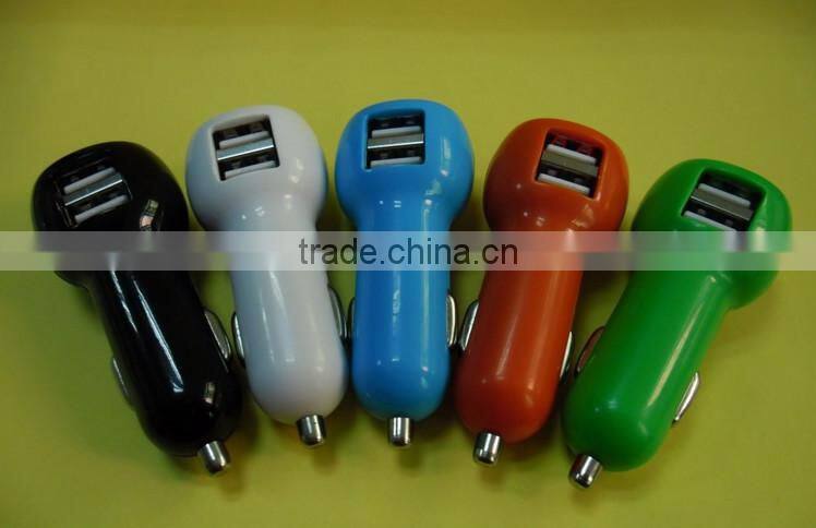 2016 New product usb car charger with twin socket
