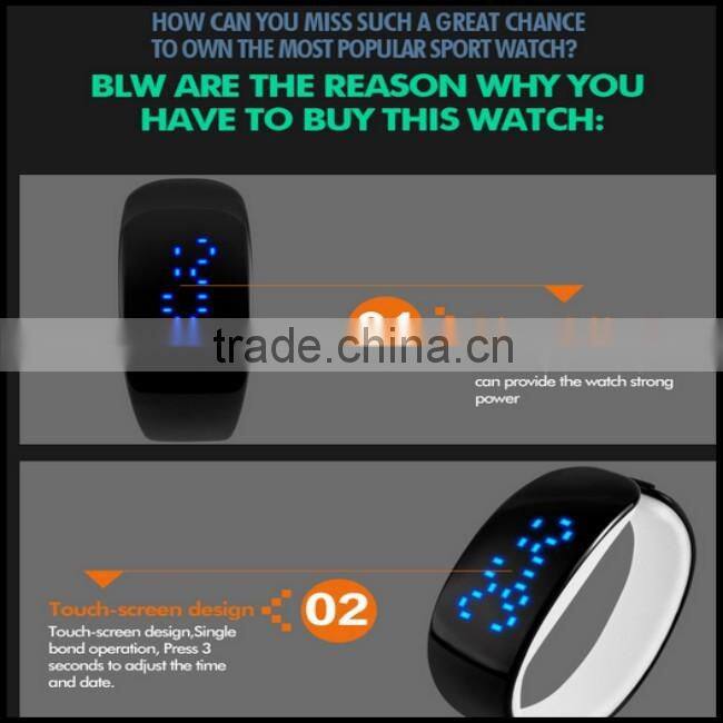 2016 New Fashion Fancy Bracelet Watch Touch Screen LED Digital Watch Women Lady