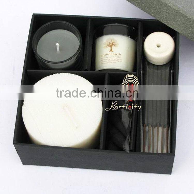 Ecfriendly candle sets with incense stick and incense cone