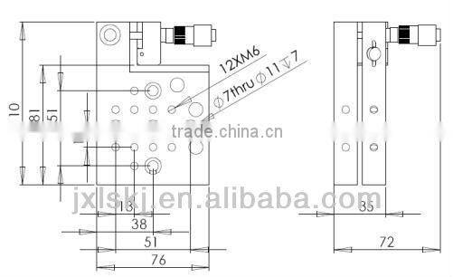 Two axis Tilt stage with micrometer head HTTS05-2A