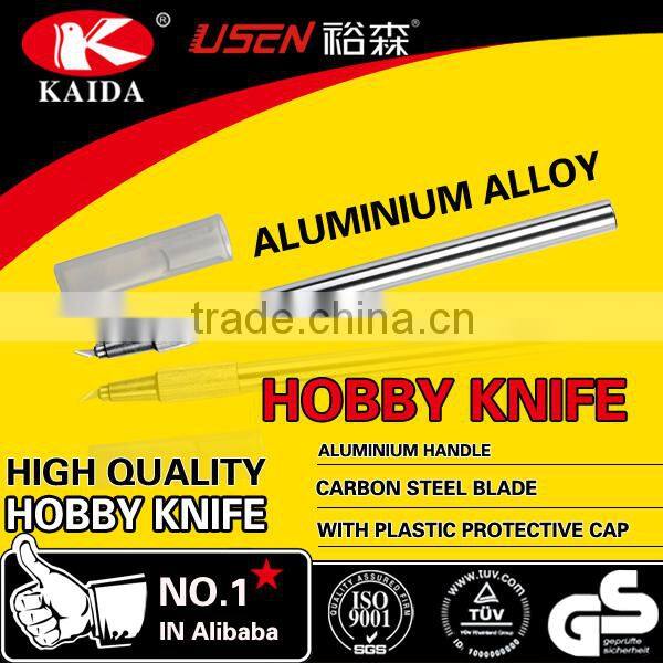 best selling metal handle rubber grip hobby knife