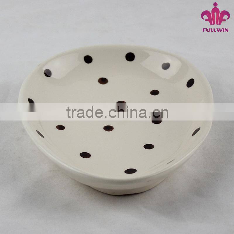 Novelty ceramic candy bowl with dot printing