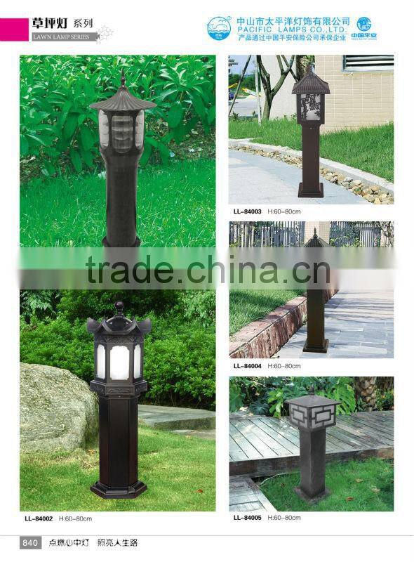 Modern style LED lawn light/bollard lamp pole with PMMA lampshade