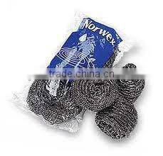 Stainless Steel Wire Sponge Metal Pot BBQ Grill Scrubber Pad Cleaner NEW