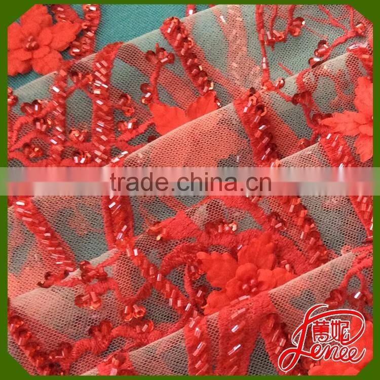 SOFT QUALITY SEQUINED DESIGN MESH EMBROIDERY FABRIC