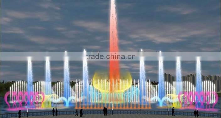 Color changing outdoor musical dancing fountain 3m angel water fountain