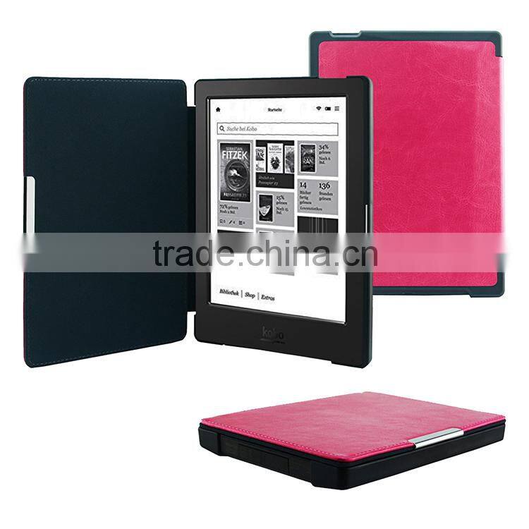 Hot Selling Genuine Leather Smart Case Cover For Kobo Aura Customs Genuine Leather Cheap Mobile Phone Case