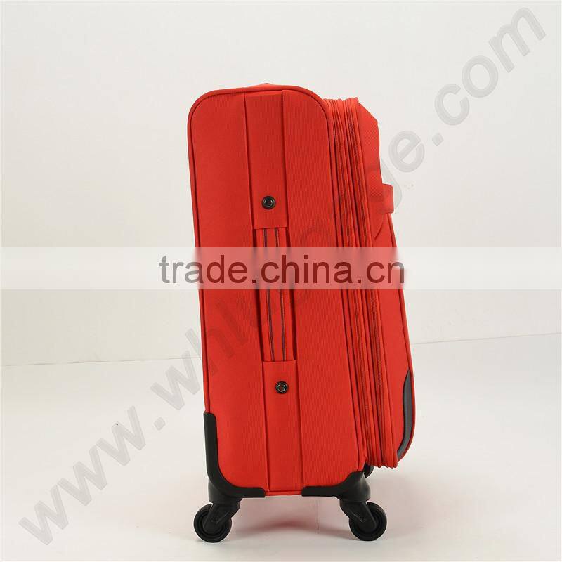 Fabric material soft suitcase, aluminum alloy trolley nylon luggage