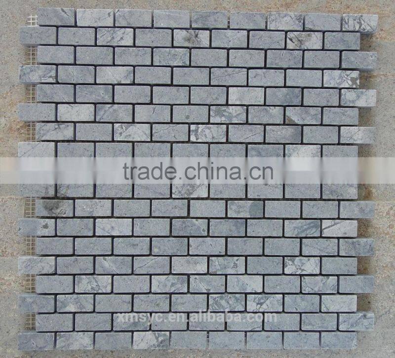 sky blue granite mosaic, cheap mosaic tiles, stone mosaic tile with mesh-back