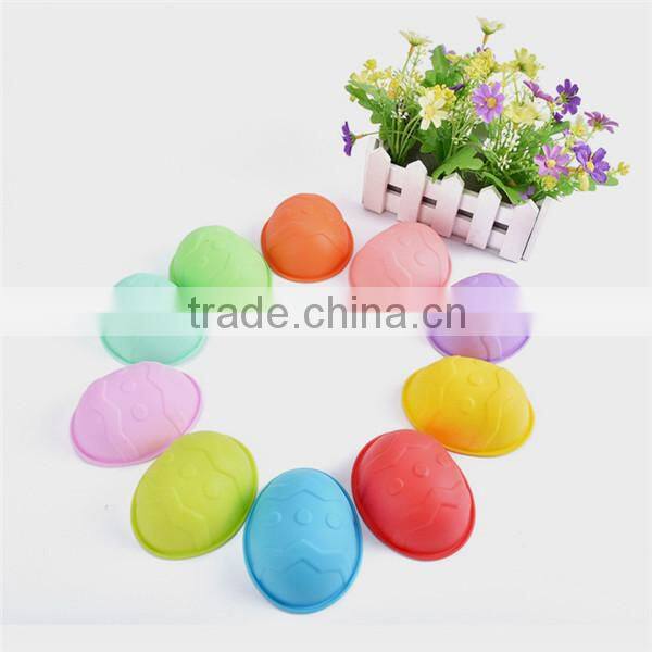 Cute easter egg shaped silicone cake mould