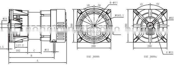 Small Portable 5.5kw 220V Single Phase AC output generator power Dynamo Alternator