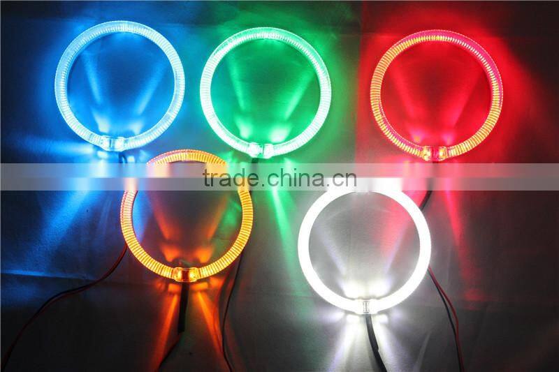 red color waterproof 80mm led angel eyes head lamp xenon bulb CE-certificate headlight for car led halo rings kit