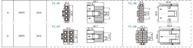 VL 3 pin cable connector