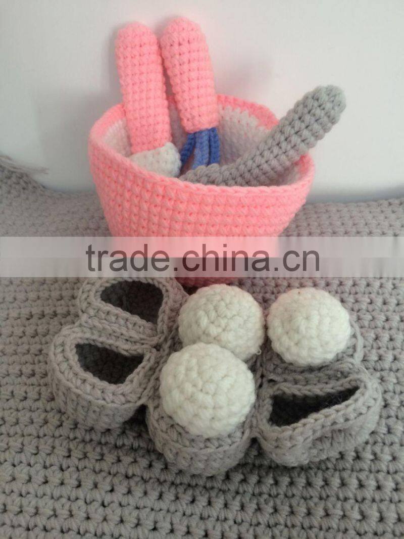 Crochet egg sets in the kitchen, crochet baby girl toys