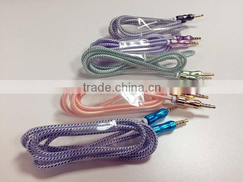 3.5mm male audio aux stereo jack cable