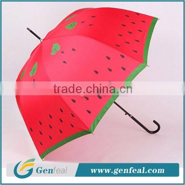 21 inch Polyester fabrice fruit design red automatic ladies umbrella