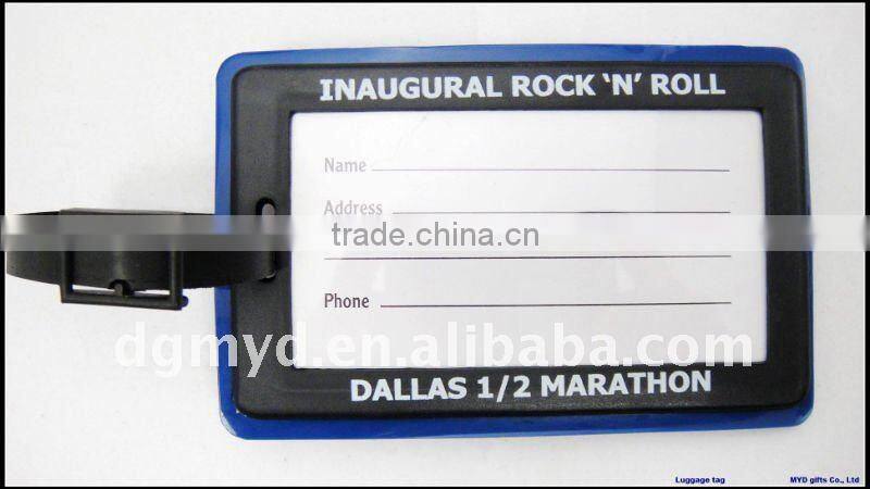 Beautiful and special 3D Soft pvc craft luggage tag