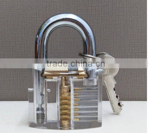 Hot Pick Cutaway Inside View Padlock Lock For Locksmith Practice Training Skill Transparent Practice Padlock