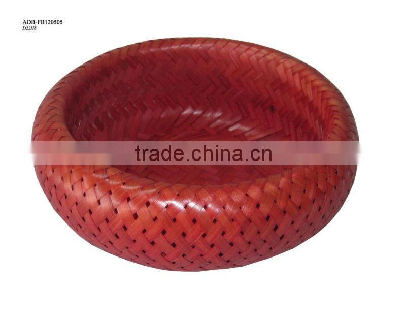 double layers round bamboo basket