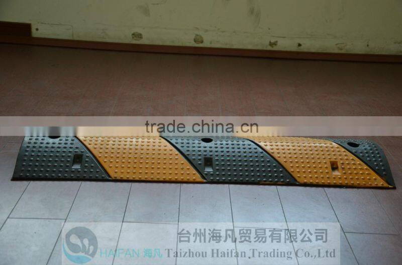 durable reflective speed bump/rubber road speed bump /rubber speed humps for Crossroads/road speed bump for crossing
