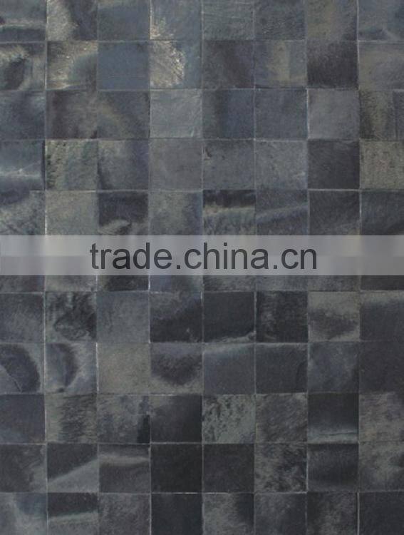 Black cowhide rug for decoraiton