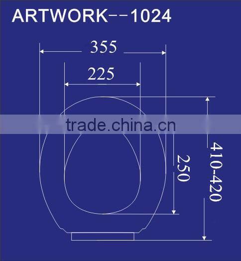 1024 Toilet Seat with Plastic Hinges, Available in White, Measures 17 Inches