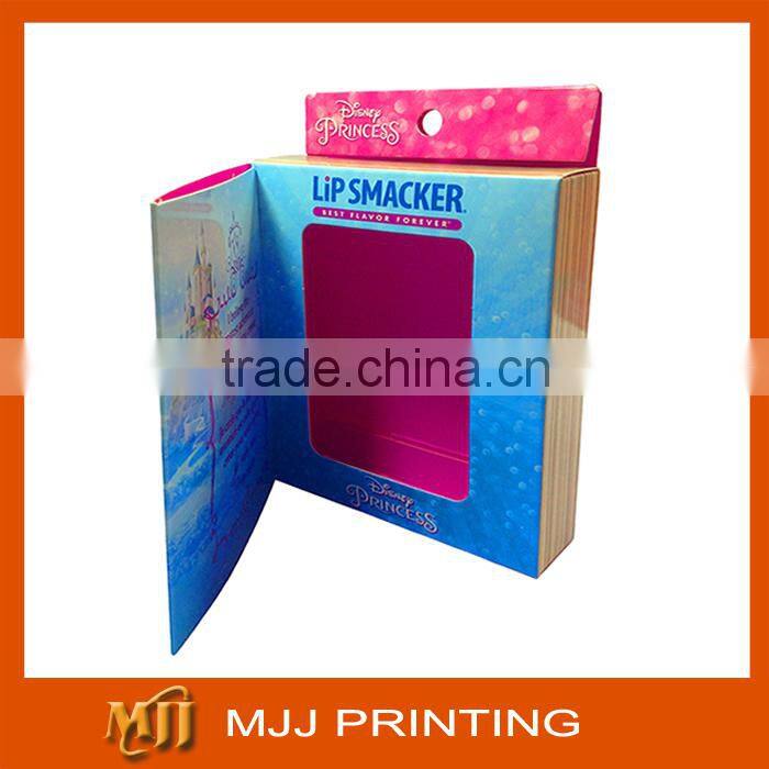 Paper box for kids toy packaging for doll packing with die cut window