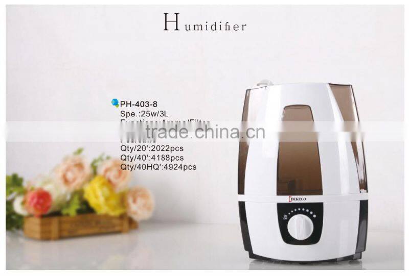 3 L health care anion humidifier manual Ultrasonic mist sprayer Air Humidifier
