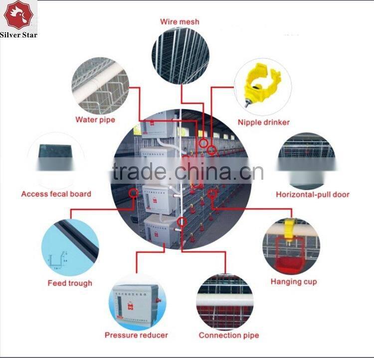 High Quality Al-Zn Steel Material Baby Layer Cage For Uzbekistan Chicken Farm