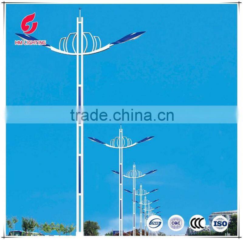 Double arm Street light Manufacturer energy saving outdoor lighting pole
