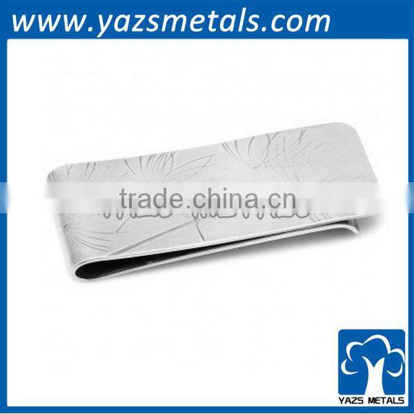 silver plating steel blank money clip