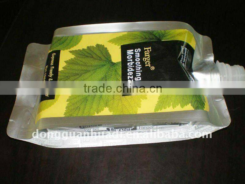 aluminum foil doypack spout packing pouch for liquid washing detergent