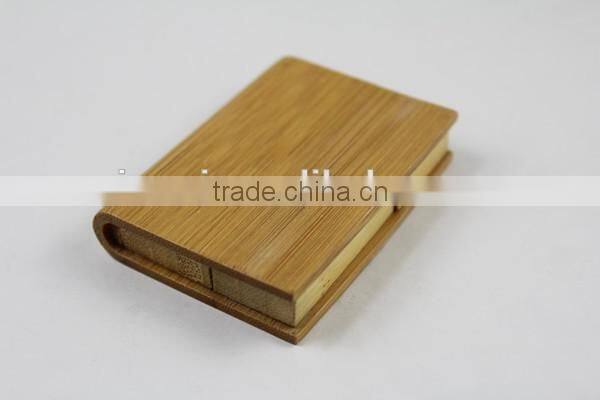 Wooden rectangle swivel usb flash drive
