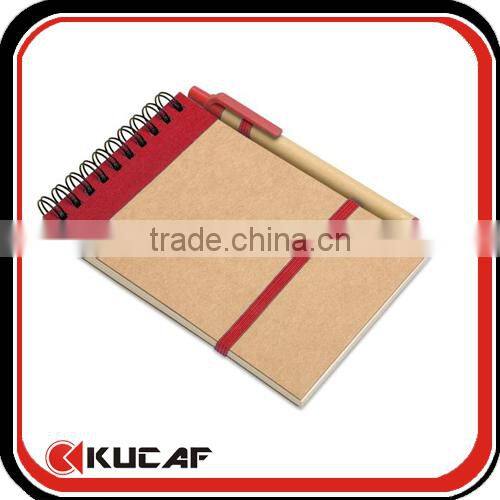 Custom kraft notebook with pen for school & office