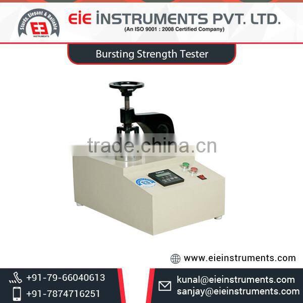 Supreme Quality High Grade Bursting Strength Tester at Wholesale Rate