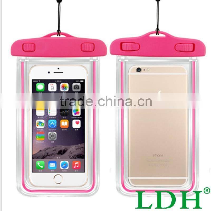 Night Light Phone Bag Underwater Waterproof Phone Bag Diving Bag Mobile Phone Pouch Case For Samsung S6 For Iphone 6 Plus Xi New