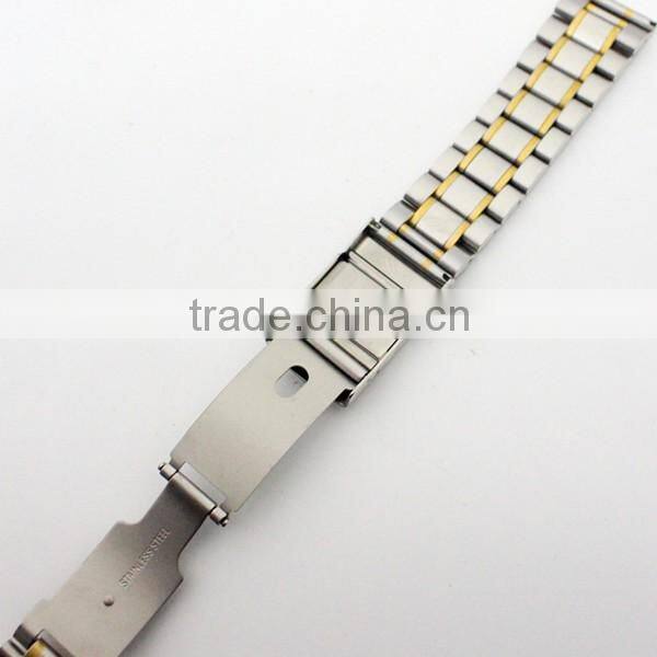 18mm 20mm 22mm 24mm butterfly buckle watch parts solid stainless steel band
