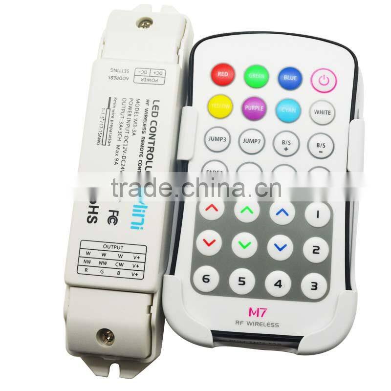 Hot sale Mini RGB led strip Controller M7 remote with M3-3A Receiving controller