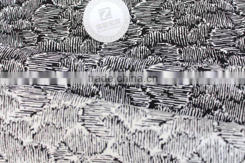 Elastic jacquard fabric with polyester and cotton jacquard double sides used fabric for women's suit