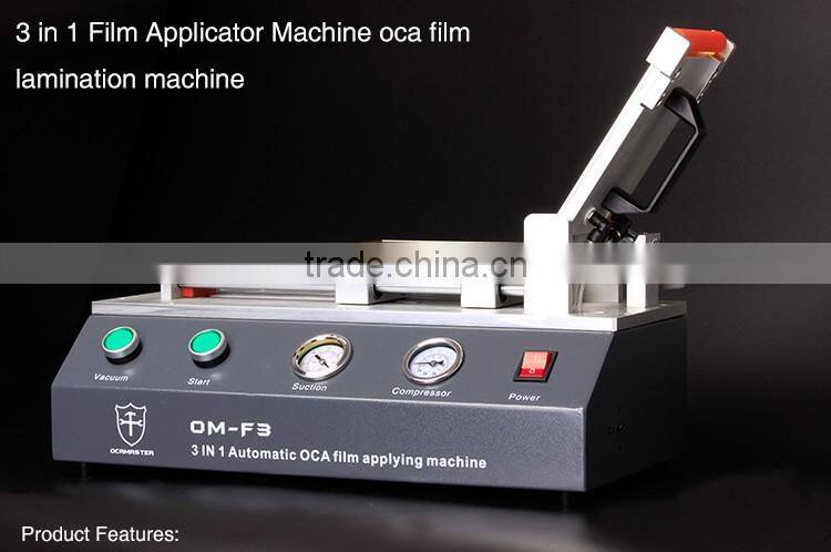 OCAmaster Factory Directly Selling Universal 3 in 1 OCA Film Laminating Machine OM-F3 For OCA & Polarizer Film Laminating