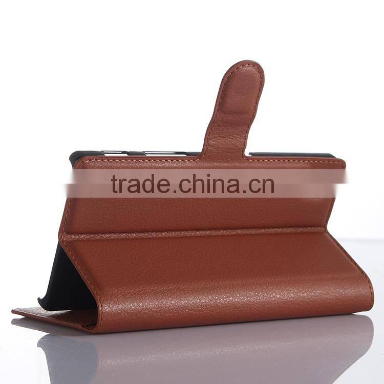 Hot! New! cell phone cover wallet leather with card slots stand flip mobile phone case for sony z5 premium alibaba china