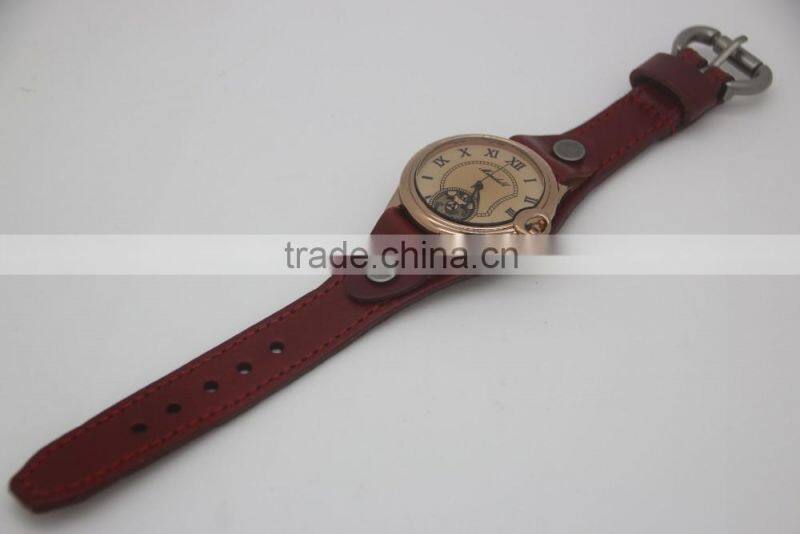 2016 low price high quality vintage genuine leather watch for men wristwatches