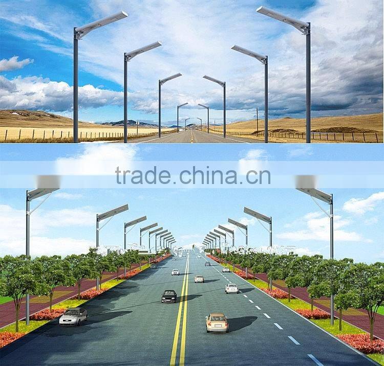 Factory Direct Sales All-in-one Integrated Solar LED Street Lights 10W 20w 30w 40w 50w 60w 80w with IES