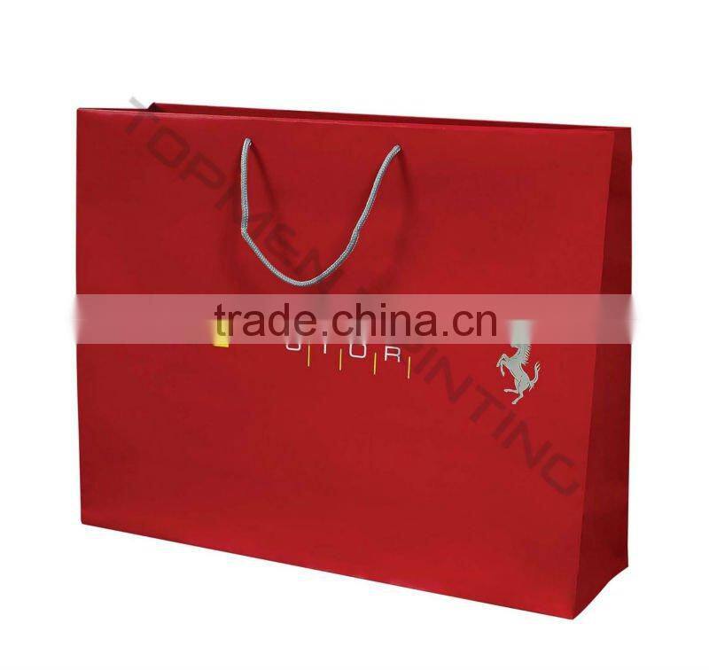 250g Coated Paper Black Handle Large Paper Shopping Bags