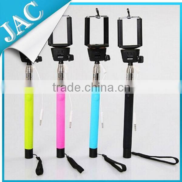 smartphone wired camera monopod for samsung galaxy s2/s3/s4/s5
