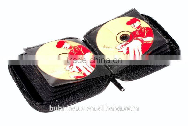 Fashion Blue 32 Capacity PU Leather Cover CD Case DVD Case Car Disc Case