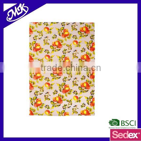 cheap custom design hot transfer printed cotton tea towel